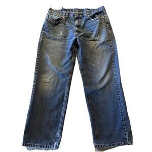 Levi’s 550 Mens 38x29 Relaxed Fit Medium Wash Y2K Denim Jeans Blue Distressed